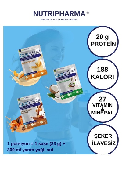 Whey Proteinli Öğün Yerine Geçen Shake Tropikal Karışık Kutu Bariatrik Protein 30 Saşe + Shaker Karışık