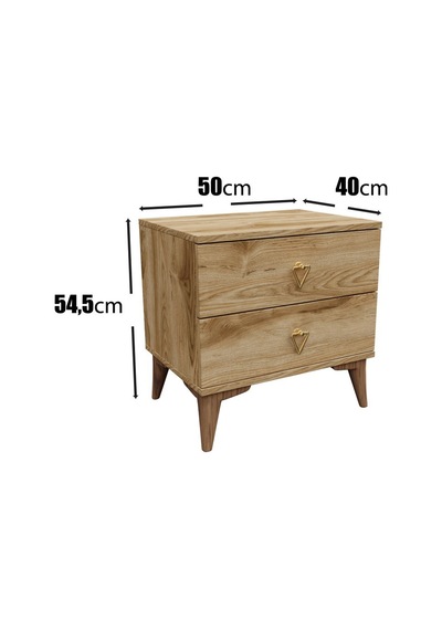 Simple 2 Çekmeceli Komodin Smp5002 Ceviz