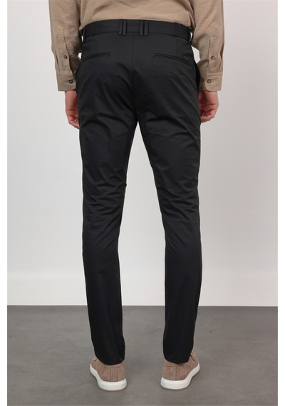İmza Siyah Yan Cep Slim Fit Pamuklu Chino Pantolon 1003260168