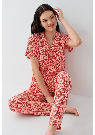 Arnetta Kadın Kırmızı Gömlek Pijama Takım Ar3613-s-v1 Kırmızı