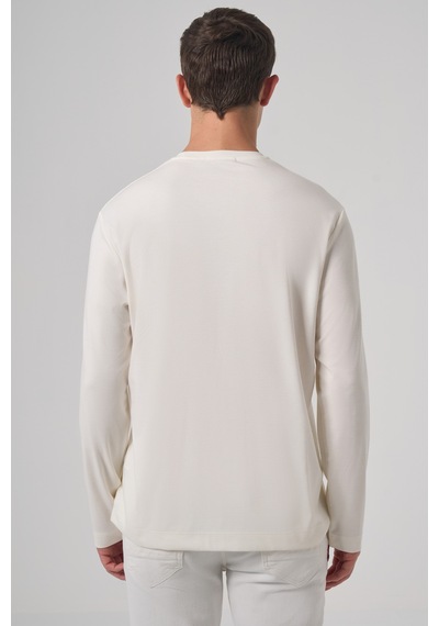 Morven Erkek Ekru Trend Bisiklet Yaka Rayon Sweatshirt 26ks063005454 Ekru