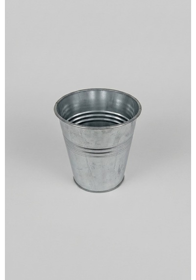 Metal Dekoratif Kova 3 Litre - 19 Cm Çok Amaçlı Galvaniz Saksılık Ve Düzenleyici Renksiz