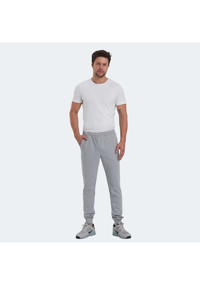 Slazenger RICHA Erkek Cepli Dar Paça Gri Eşofman Altı