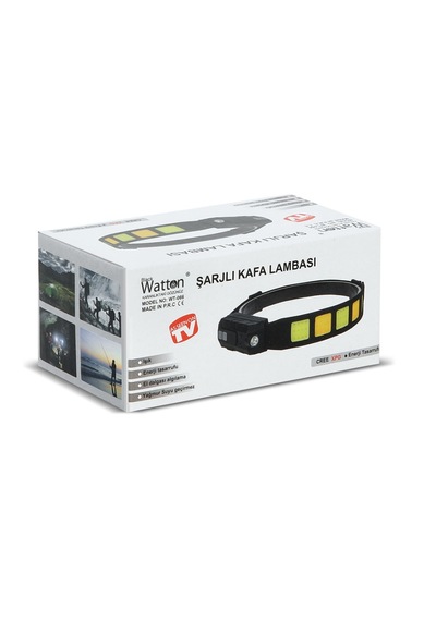 Watton Wt-066 Sensörlü Cob Xpg Led Kafa Lamba Siyah