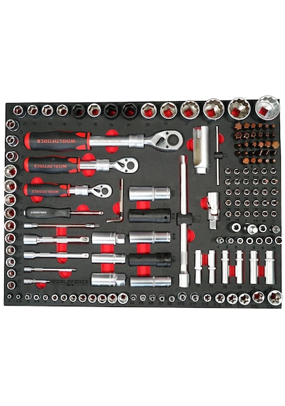 Worldforce 283 Parça Dolu Takım Dolabı 7 Çekmece Premium Paket