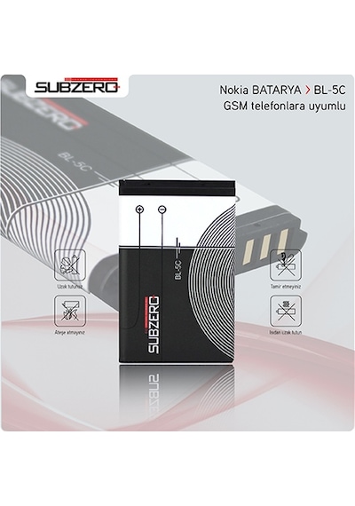 Nokia Bl-5C Nokia 1100. 1101. 1110. 1112. 1200 1208. 1209 Batarya
