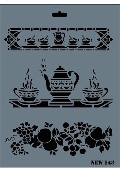 Rich New Seri N-143 Stencil 35X25 Cm