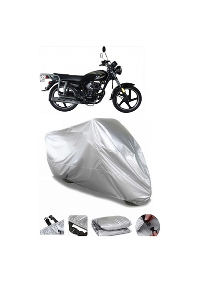 Kral Motor Kr-125-7 Gri Su Geçirmez Motosiklet Brandası Premium