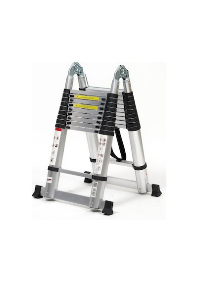 Cardilife 310 Cm +310 Cm -10+10 Basamaklı Alümınyum Teleskopik Merdiven - A Tipi Uzayan Merdiven 10+10
