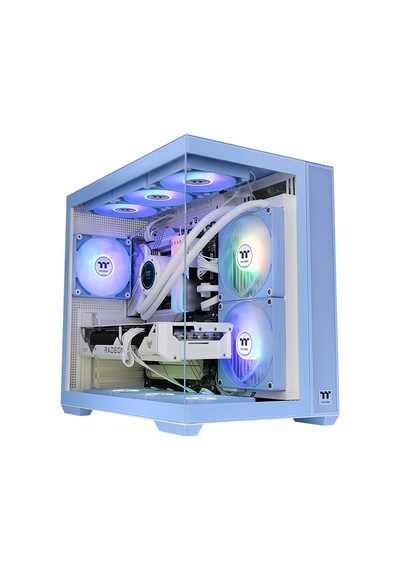 Thermaltake View 380 850w 80+ Gold Argb Usb 3.2 Hydrangea Blue Atx Mid Tower Kasa Ca-3z2-85mfwe-00