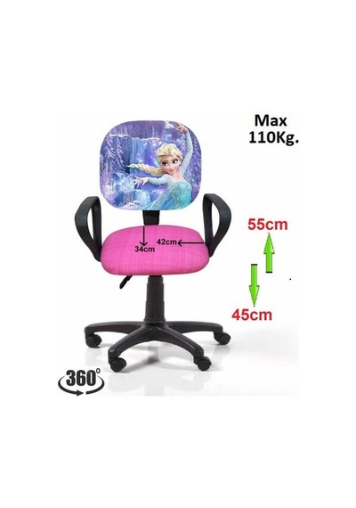 Depolife Frozen Desenli Çocuk Çalışma Koltuğu Karlar Ülkesi Çocuk