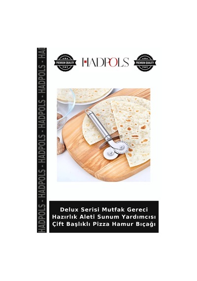 Delux Serisi Mutfak Gereci Hazırlık Aleti Sunum Yardımcısı Çift Başlıklı Pizza Hamur Bıçağı Belirtilmemiş