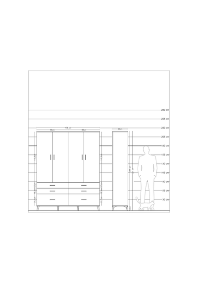 Hyperion Gardrop 8 Raflı 6 Çekmeceli 4 Kapaklı 176x44x221 Antrasit-antrasit Antrasit Hyperion Gardrop 8 Raflı 6 Çekmeceli 4 Kapaklı 176x44x221 Antrasit-antrasit Antrasit