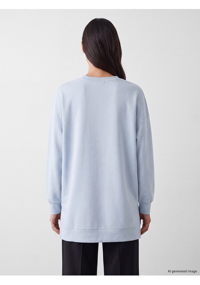 LC Waikiki Lc Waıkıkı Mavi Soft Touch Kadın Sweatshirt Tunik
