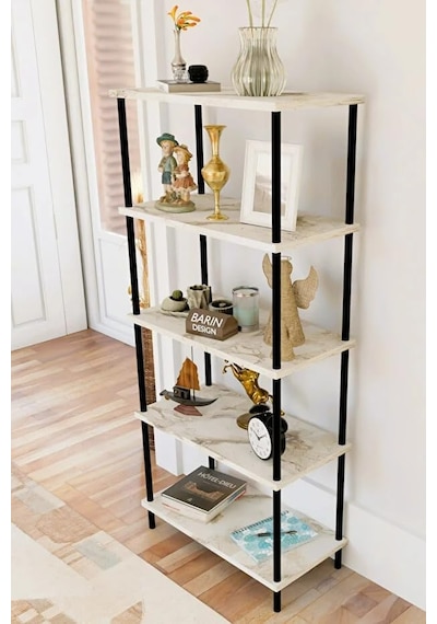 Tr 5 Raflı Modern Metal Gövdeli Kitaplık Çevir-tak Kolay Kurulum Çalışma Odası, Salon, Ofis Kullanımı Beyaz Me Diğer Tr 5 Raflı Modern Metal Gövdeli Kitaplık Çevir-tak Kolay Kurulum Çalışma Odası, Salon, Ofis Kullanımı Beyaz Me Diğer