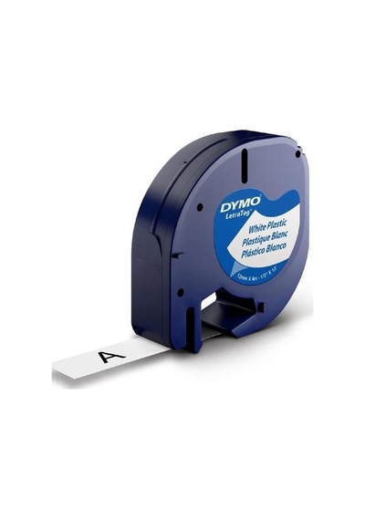 Dymo Letratag Şerit Plastik Beyaz 12mmx4m Etiket Makinesi Yedeği