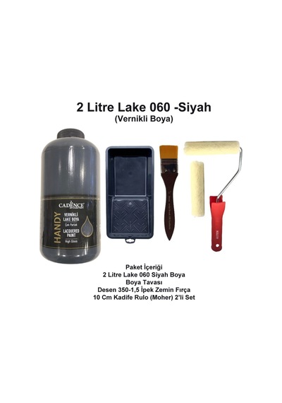 2 Litre Handy Lake 060 Siyah Kendinden Vernikli Set Siyah Siyah