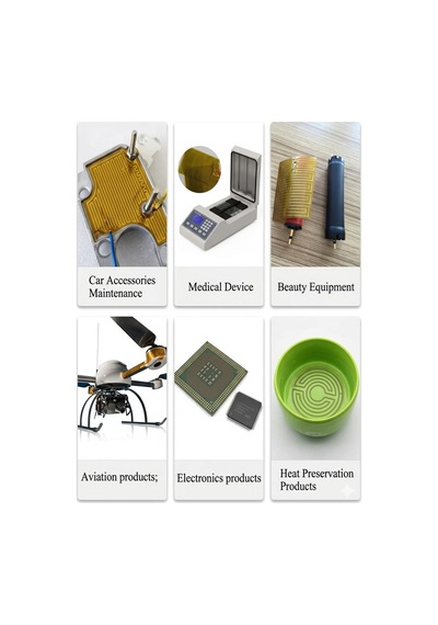Film Isıtıcı Plaka Yapışkan Ped, Icstation Pı Isıtma Elemanları Film 24v 30w Şerit Isıtıcı Yapışkan Poliimid Isıtıcı Plaka 45 Mm X 100 Mm