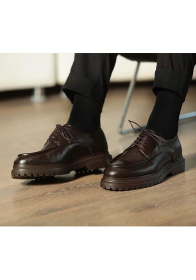 Tetri K6432 İtalyan Model Hakiki Deri El Yapımı Erkek Kahve Casual Ayakkabı Kahve