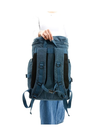 Unisex Dağcı Çantası Kamp Çantası Seyahat Çantası Hafif Klinkır Kumaş Outdoor Çanta 50 30 Cm Mavi