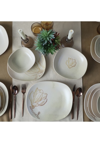 Vintage Bloom Isabella Yemek Takımı 24 Parça 6 Kişilik 22054-55-56-57 Krem