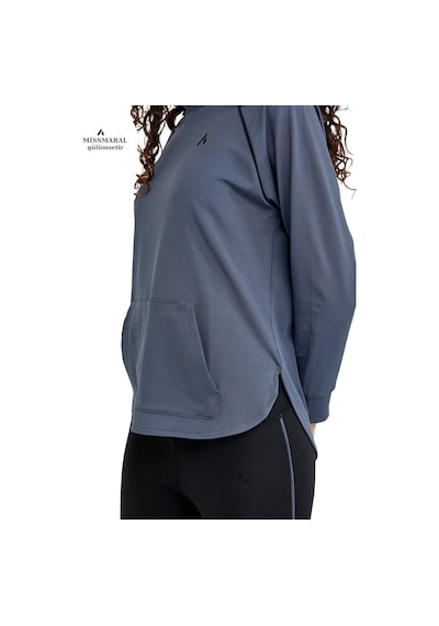 Kadın Eşofman Takım Antrasit/siyah Spor Tunik & Slim Fit Tayt Sports And Casual Tracksuit 3064 Antrasit / Siyah