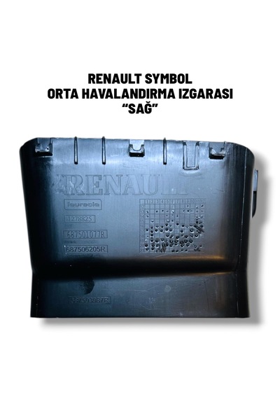 Renault Symbol Joy - Touch Kalorifer Orta Sağ Havalandırma Izgarası  687501077r 687506205r