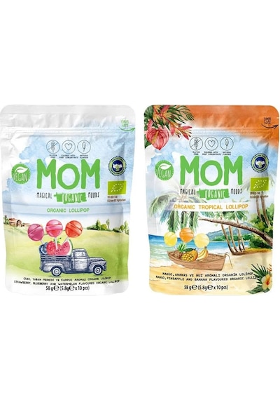 MOM Organik Lolipop Karışık Set Meyveli + Tropikal