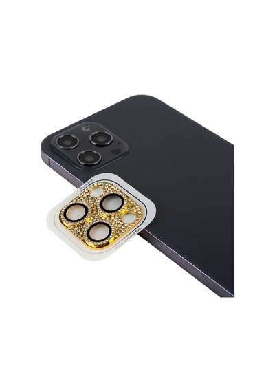 İphone 12 Pro Max Uyumlu Bto Cl-08 Kamera Frm Koruyucu-gold Gold