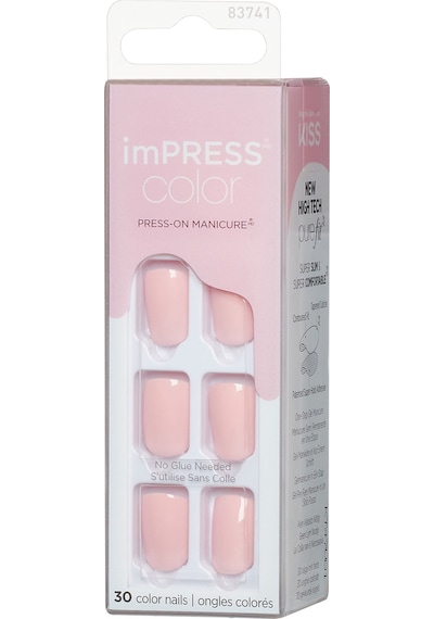 İmpress Color Kendinden Yapışkanlı Takma Tırnak Kısa Parlak Açık Pembe