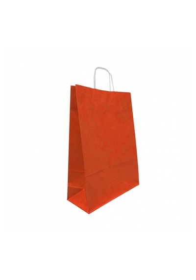 Kika Büküm Saplı 25x12x31 Kırmızı Karton Çanta 1000490- 12 Adet