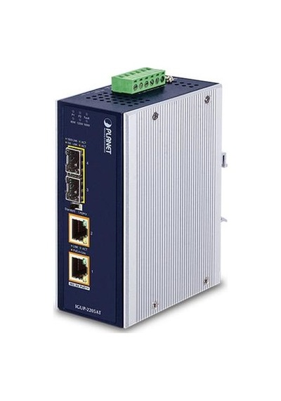 Planet Pl-ıgup-2205at 2 Port Gigabit Rj45 2 Port Gigabit Sfp Poe++ Media Converter