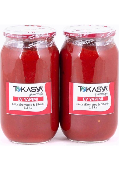 Tokasya Ev Yapımı Salça Domates ve Biberli Kavanoz 2 x 1200 G
