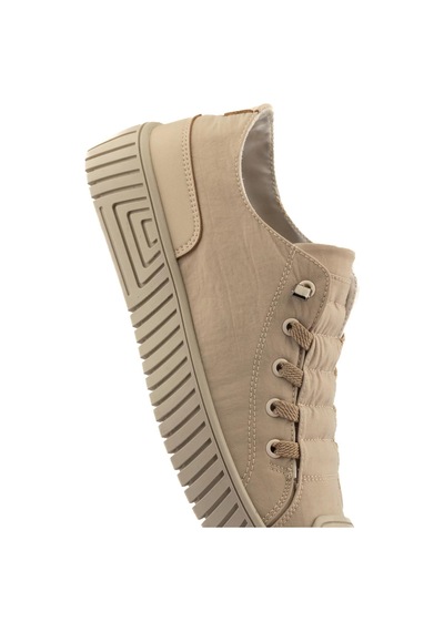 Gamelu Vıgor Çocuk Lastikli Memory Foam Keten Sneaker Ayakkabı Bej
