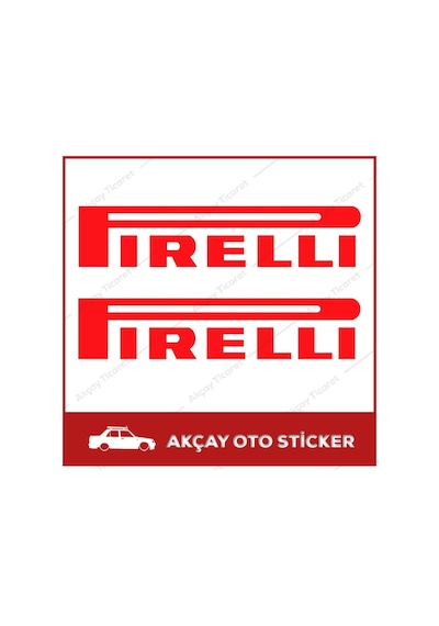 (2 Adet) Pirelli Sticker Lastik Sticker Pirelli Oto Sticker