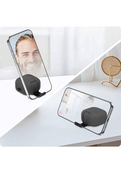 Samsung Galaxy Buds 4 Pro / Buds 4 İle Uyumlu Kılıf Standlı Kilitli Tpu Premium Matte Trip Case Siyah