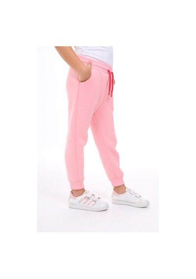 Kız Çocuk Nakış Baskılı Beli Paçası Lastikli Cepli Basic Jogger Eşofman Altı 3 İplik Şardonlu Pembe Kız Çocuk Nakış Baskılı Beli Paçası Lastikli Cepli Basic Jogger Eşofman Altı 3 İplik Şardonlu Pembe
