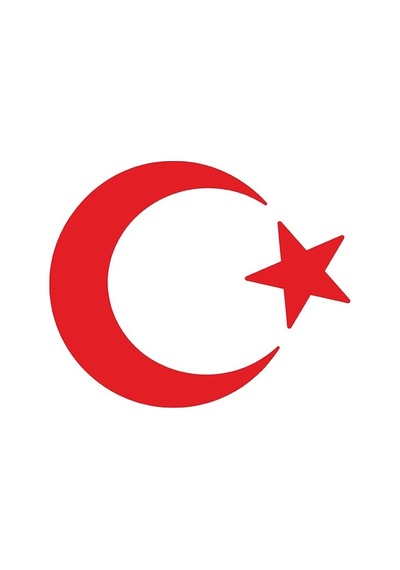 Ay Yıldız Folyo Kesim Etiket Kırmızı 15 Cm