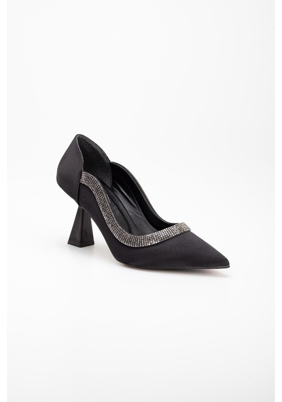 Dilimler Ayakkabı Saten Kalın Sıra Taşlı Siyah Kadın Kadeh Topuk Stiletto-2535-sıyah Siyah Dilimler Ayakkabı Saten Kalın Sıra Taşlı Siyah Kadın Kadeh Topuk Stiletto-2535-sıyah Siyah