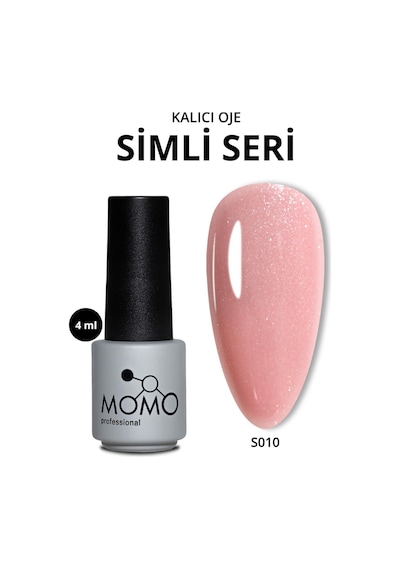 Momo Professional Kalıcı Oje S010 Simli Ten Pembesi 4 Ml