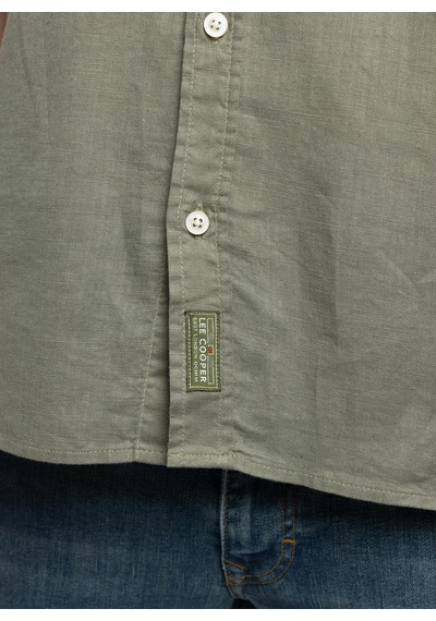 Lee Cooper Haki Erkek Keten Karışımlı Gömlek 262 Lcm 241003 Andre Haki