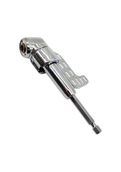 90 Derece Vidalama Köşe Adaptörü 360 Döner Başlıklı Matkap Aparatı Dar Alan Vida Sıkma Ucu 6.35mm Hex Şaft Profesyonel Açılı Adaptör