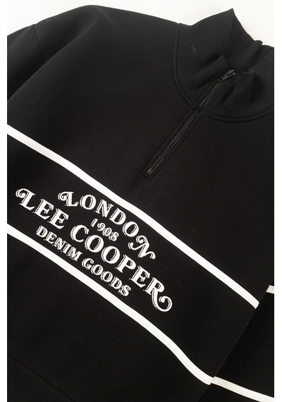 Lee Cooper Grace Kadın Dik Yaka Sweatshirt Siyah-20693 Siyah