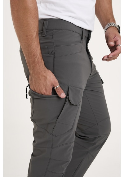 Camp Scoutland Camp527 Outdoor Tactical Su İticili Likralı Yazlık Erkek Taktik Pantolon Gri