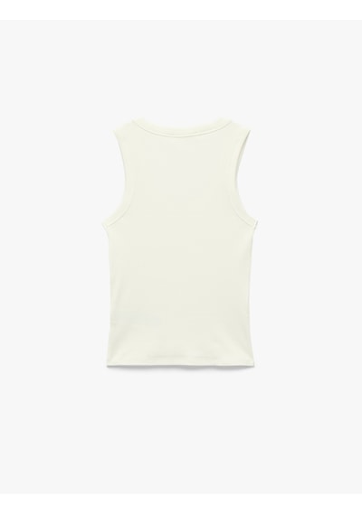Koton Pamuklu U Yaka Slim Fit Atlet Kırık Beyaz 6sak10269ek Ekru