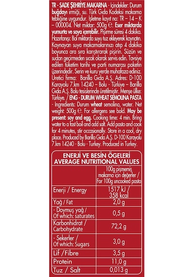 Filiz Tel Şehriye 4 x 500 G