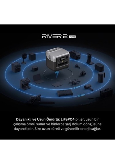 768wh Kapasiteye Sahip Taşınabilir Güç Kaynağı, 3x800w Güç Çıkışı