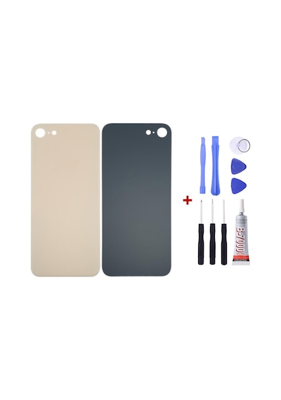 Apple Uyumlu iPhone 8g Gold Arka Cam Kapak Pil Kapağı Tamir Set B7000 Set Gold
