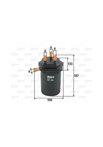 Valeo 587559 Yakıt Filtresi Mazot Renault Megane Iı 1.5 Dcı Scenic Iı Grand Scenic Iı 1.5 Dcı Wk93910x