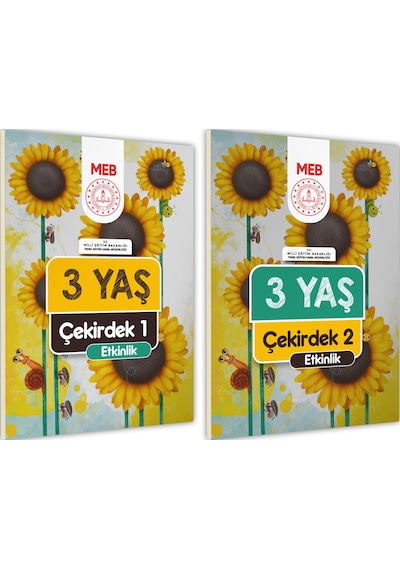 3 Yaş Okul Öncesi Meb Etkinlik Kitabı 2 Li Set Çekirdek Eğlenceli